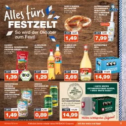 Gazetka promocyjna Real - Gazetka - ważna od 09.09 do 09.09.2023 - strona 5 - produkty: almdudler, bier, brezel, coupon, coupons, eis, gin, gösser, huober, Knödel, Leberknödel, natur, payback, radler, reis, Spaten, suppe, Ti, ZTE