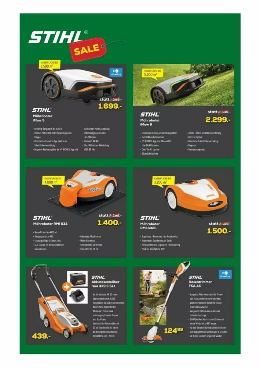 Aktueller Prospekt Euronics - Prospekte - von 12.07 bis 18.07.2023 - strona 6 - produkty: Bad, eis, mähroboter, rasen, rasentrimmer, Stihl, tee, Ti