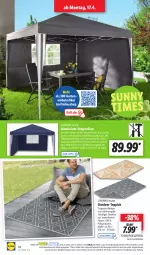 Gazetka promocyjna Lidl - Aktionsprospekt - Gazetka - ważna od 22.04 do 22.04.2023 - strona 18 - produkty: angebot, aufbewahrungstasche, Bau, dell, eis, elle, Faltpavillon, Garten, gartenmöbel, möbel, Mode, ndk, Outdoor-Teppich, pavillon, reis, Schal, Schale, Tasche, Teleskop, teppich, Ti, wasser, ZTE