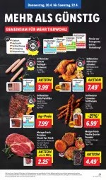 Gazetka promocyjna Lidl - Aktionsprospekt - Gazetka - ważna od 22.04 do 22.04.2023 - strona 33 - produkty: bratwurst, burger, dell, eis, Geflügel, gewürz, grill, grillfackeln, hähnchenschenkel, hamburger, henkel, lebensmittel, Meister, Mode, preisvorteil, reifen, reis, rind, rinder, schenkel, schwein, schweine, steak, Ti, wein, weine, wurst