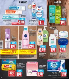 Gazetka promocyjna Aez - Prospekte - Gazetka - ważna od 26.02 do 26.02.2022 - strona 14 - produkty: beutel, binden, camelia, coupon, coupons, creme, deo, deo roll-on, deospray, dusche, duschgel, eier, eis, elle, elmex, erde, fa duschgel, feuchtigkeitscreme, flasche, flüssigseife, fructis, garnier, Gesichtswasser, gin, haushaltstücher, meridol, mizellen, müllbeutel, nivea, Nivea Men, oder deo roll-on, pasta, pely, Pflegecreme, Reinigung, reis, roll-on, Roller, sebamed, Seife, shampoo, shampoo oder spülung, sofortrabatt, spülung, teller, tender, theramed, Ti, Tiere, tücher, wasser, zahncreme, zahnpasta, zewa