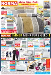 Gazetka promocyjna Norma - Norma - Gazetka - ważna od 12.09 do 12.09.2022 - strona 1 - produkty: aqua, asti, bamboo, bambus, Bau, baumwolle, Bebe, beere, bett, Betttuch, bettwäsche, butter, Clogs, daunen und federn, decksohle, eis, elle, ente, flieder, Gesundheit, gin, kissen, kopfkissen, LG, mint, Mode, nackenkissen, nackenstützkissen, natur, ndk, Pyjama, reine baumwolle, reis, Ria, schuhe, spannbetttuch, Ti, tisch, tuc, wasser, wolle