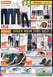 Gazetka promocyjna Norma - Norma - Gazetka - ważna od 12.09 do 12.09.2022 - strona 2 - produkty: asti, Bau, baumwolle, Bebe, bermuda, bett, beutel, bier, Biere, body, braun, Brei, decksohle, dell, eis, Elan, elle, erde, Geldbörse, gin, hose, hosen, Hylo, jeans, kleid, Kleidung, kommode, Mode, orange, Ria, rind, schuhe, slip, Slipper, socken, Spiele, Tasche, taschen, Ti, tisch, wolle