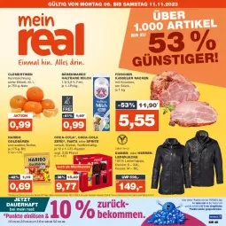 Gazetka promocyjna Real - Gazetka - ważna od 11.11 do 11.11.2023 - strona 1 - produkty: auer, bärenmarke, clementinen, coca-cola, cola, eis, fanta, fanta oder, fanta oder sprite, goldbären, haltbare milch, haribo, Jacke, kasseler, lamm, milch, oder sprite, reis, sprite, Ti, ZTE