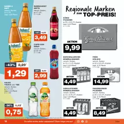 Gazetka promocyjna Real - Gazetka - ważna od 11.11 do 11.11.2023 - strona 18 - produkty: Alwa, burgwallbronn, Cap, capri-sun, eis, Früh Kölsch, gerolsteine, gerolsteiner, Hohes C, könig pilsener, LG, mineralwasser, pils, pilsener, reis, saft, säfte, sirup, steiner, tee, Ti, top-preis, volvic, wasser, ZTE