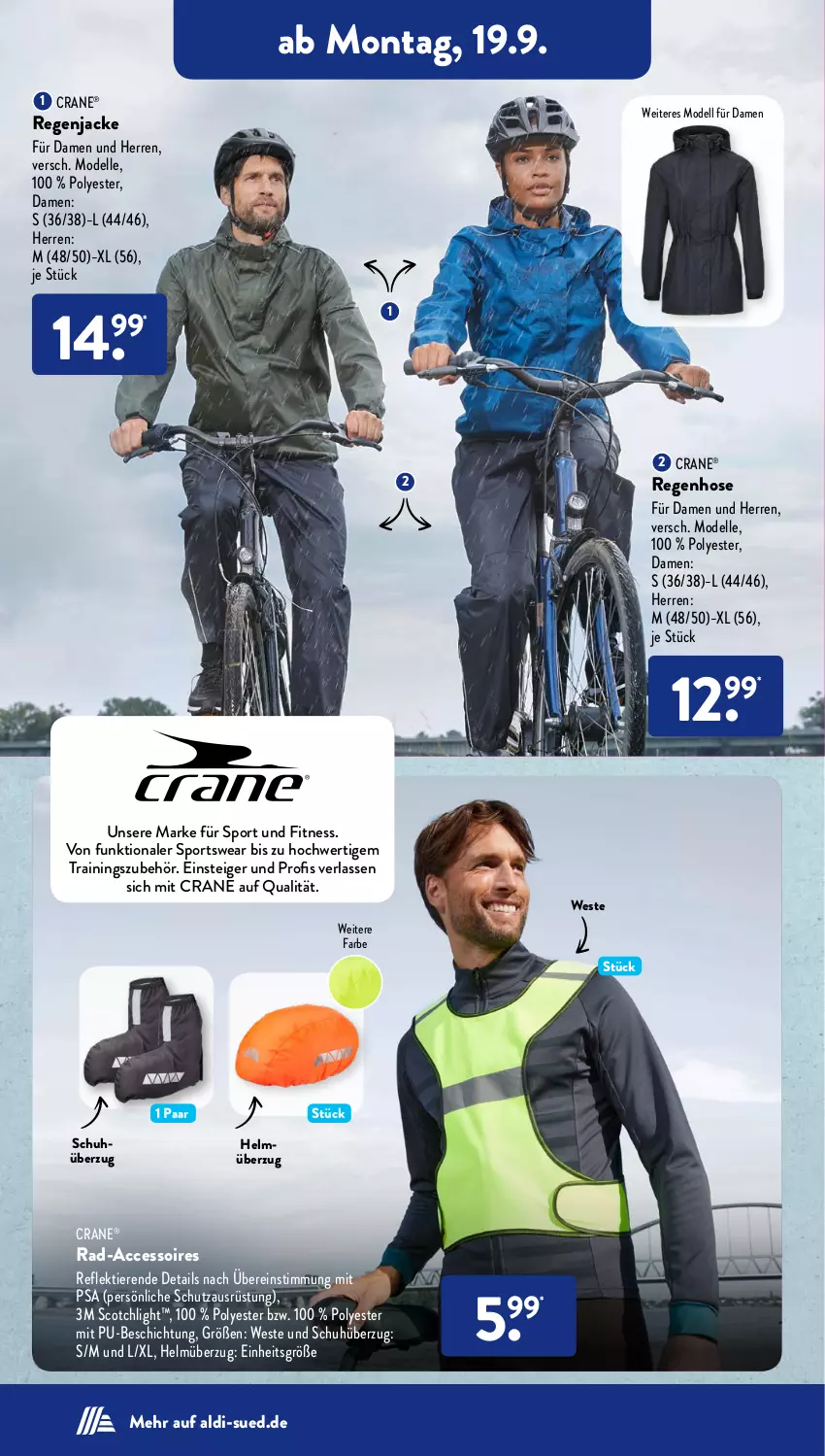 Aktueller Prospekt AldiSud - IN ZWEI WOCHEN - von 19.09 bis 24.09.2022 - strona 2 - produkty: ACC, accessoires, aldi, dell, elle, hose, Jacke, Mode, scotch, Sport, Ti, Tiere, Weste