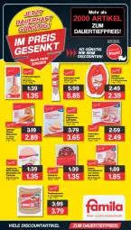 Gazetka promocyjna Famila - Prospekte - Gazetka - ważna od 11.11 do 11.11.2023 - strona 1 - produkty: auer, bier, bierschinken, bratwurst, dauertiefpreis, dell, discount, Edelsalami, eis, fleisch, fleischwurst, Frühstücksspeck, Geflügel, gin, jagdwurst, Käse, leberkäs, leberkäse, mit pistazien, mortadella, pistazien, prosciutto, prosciutto cotto, Rauch, reis, rostbratwurst, Rotwurst, salami, schinken, Speck, Ti, tiefpreis, wiener, wiener würstchen, wurst, würstchen