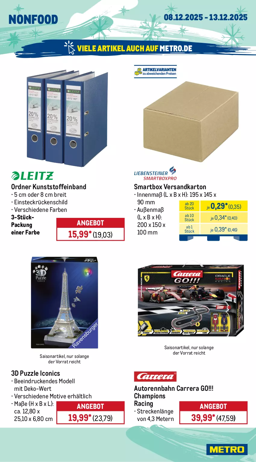 Aktueller Prospekt Metro - Wochen-Angebote - von 08.12 bis 13.12.2025 - strona 25 - produkty: angebot, auto, Brei, Carrera, champion, cin, dell, eis, elle, fernseher, Metro, Mode, ndk, ordner, Puzzle, reis, teller, Ti, tisch, touchscreen, uhd
