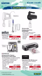 Gazetka promocyjna Metro - Wochen-Angebote - Gazetka - ważna od 13.12 do 13.12.2025 - strona 21 - produkty: akku, angebot, auto, burger, delice, eis, elle, geschirr, getränk, getränke, grill, grillplatte, hamburger, handmixer, induktionskochfeld, kochfeld, kontaktgrill, küche, Küchen, küchenmaschine, latte, Metro, Mixer, natur, Ofen, reis, schoko, schokolade, sonderposten, teller, thermometer, Ti, Vakuumierer, Waage, Waffeleisen