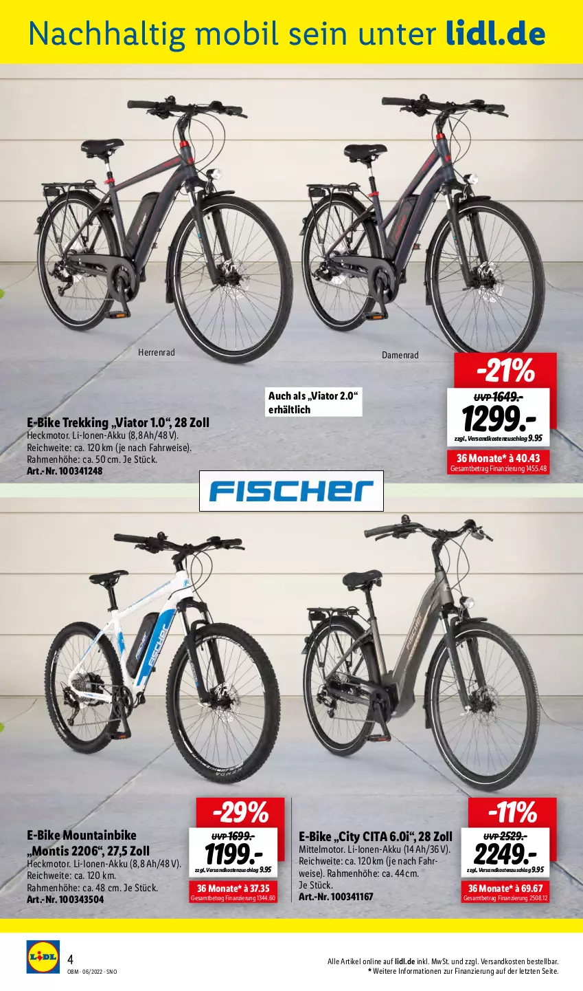 Aktueller Prospekt Lidl - Aktuelle Onlineshop-Highlights - von 01.06 bis 30.06.2022 - strona 4 - produkty: akku, E-Bike, eis, Mountainbike, ndk, rwe, Ti, ZTE