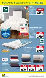Gazetka promocyjna Lidl - Aktuelle Onlineshop-Highlights - Gazetka - ważna od 30.06 do 30.06.2022 - strona 20 - produkty: asti, Bau, baumwolle, bett, Betttuch, bettwäsche, kissen, matratze, matratzen, matratzenauflage, ndk, Rauch, Ria, spannbetttuch, steppbett, Ti, topper, tuc, wolle, ZTE