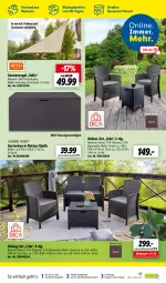 Gazetka promocyjna Lidl - Aktuelle Onlineshop-Highlights - Gazetka - ważna od 30.06 do 30.06.2022 - strona 43 - produkty: auer, Bau, baumwolle, braun, Garten, kissen, korb, LG, ndk, Ria, sessel, Sofa, sonnensegel, Ti, tisch, wolle