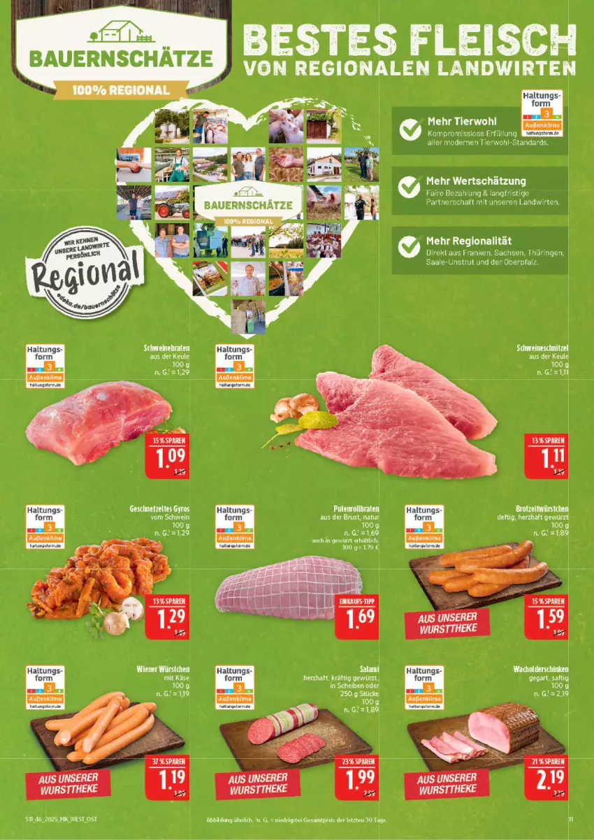 Aktueller Prospekt Marktkauf - Prospekt - von 09.11 bis 15.11.2025 - strona 11 - produkty: auer, Bau, Bauer, eis, fleisch, gewürz, Käse, natur, pute, reis, schwein, tee, Ti, wein, ZTE