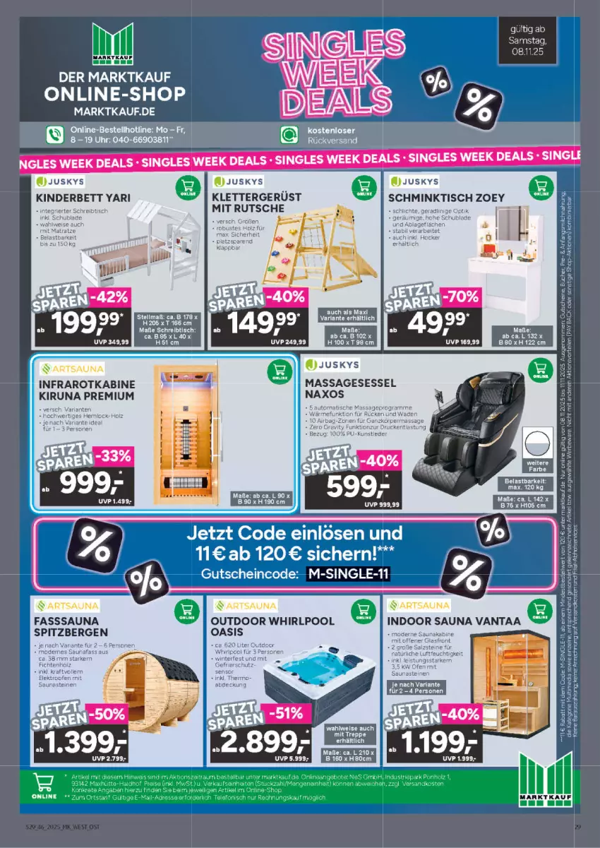 Aktueller Prospekt Marktkauf - Prospekt - von 09.11 bis 15.11.2025 - strona 29 - produkty: Bebe, bett, eis, elle, Kinder, Kinderbett, matratze, payback, schreibtisch, Ti, tisch, uhr