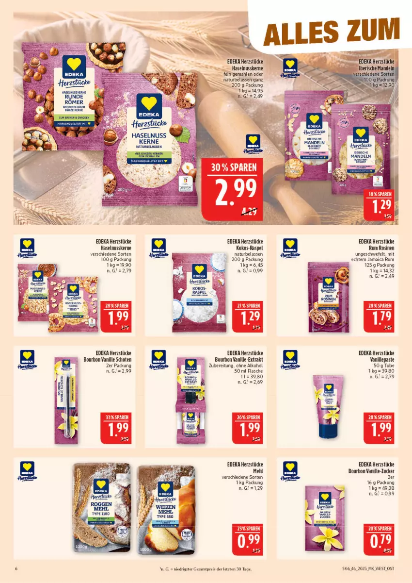 Aktueller Prospekt Marktkauf - Prospekt - von 09.11 bis 15.11.2025 - strona 6 - produkty: alkohol, bourbon, bourbon vanille, deka, eis, flasche, haselnuss, kokos, mehl, natur, nuss, ohne alkohol, reis, rum, vanille, ZTE, zucker