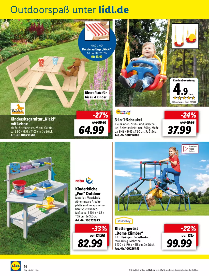 Aktueller Prospekt Lidl - Aktuelle Onlineshop-Highlights - von 01.08 bis 31.08.2021 - strona 14