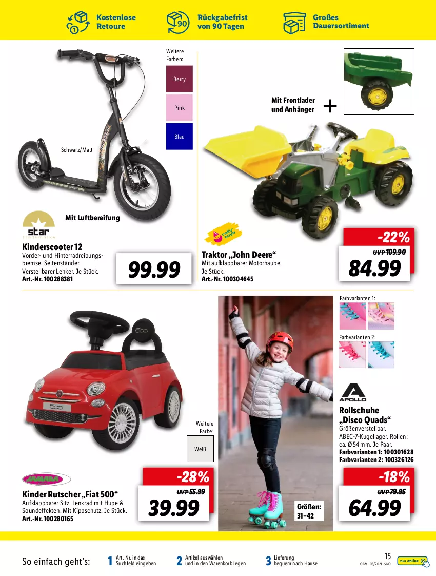 Aktueller Prospekt Lidl - Aktuelle Onlineshop-Highlights - von 01.08 bis 31.08.2021 - strona 15