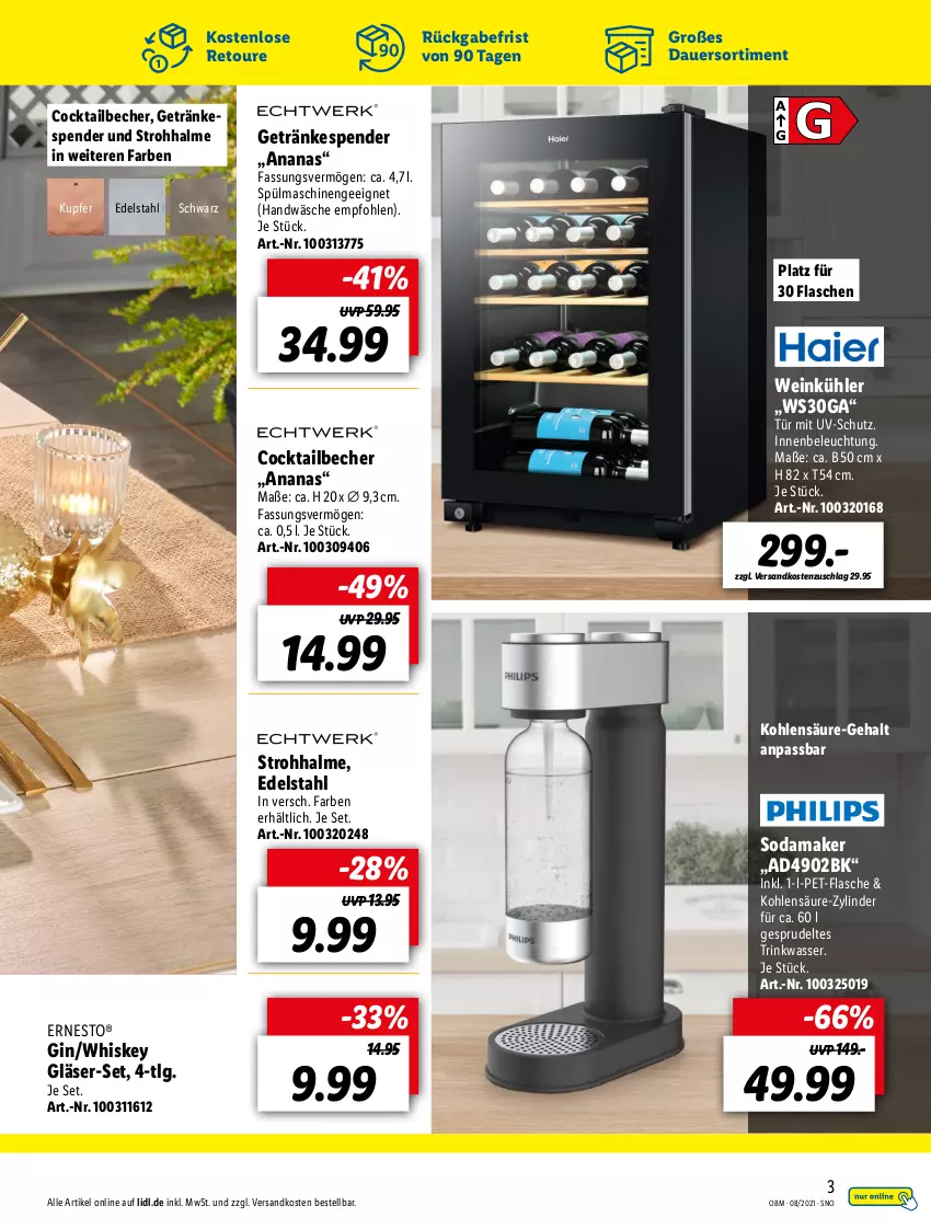 Aktueller Prospekt Lidl - Aktuelle Onlineshop-Highlights - von 01.08 bis 31.08.2021 - strona 3