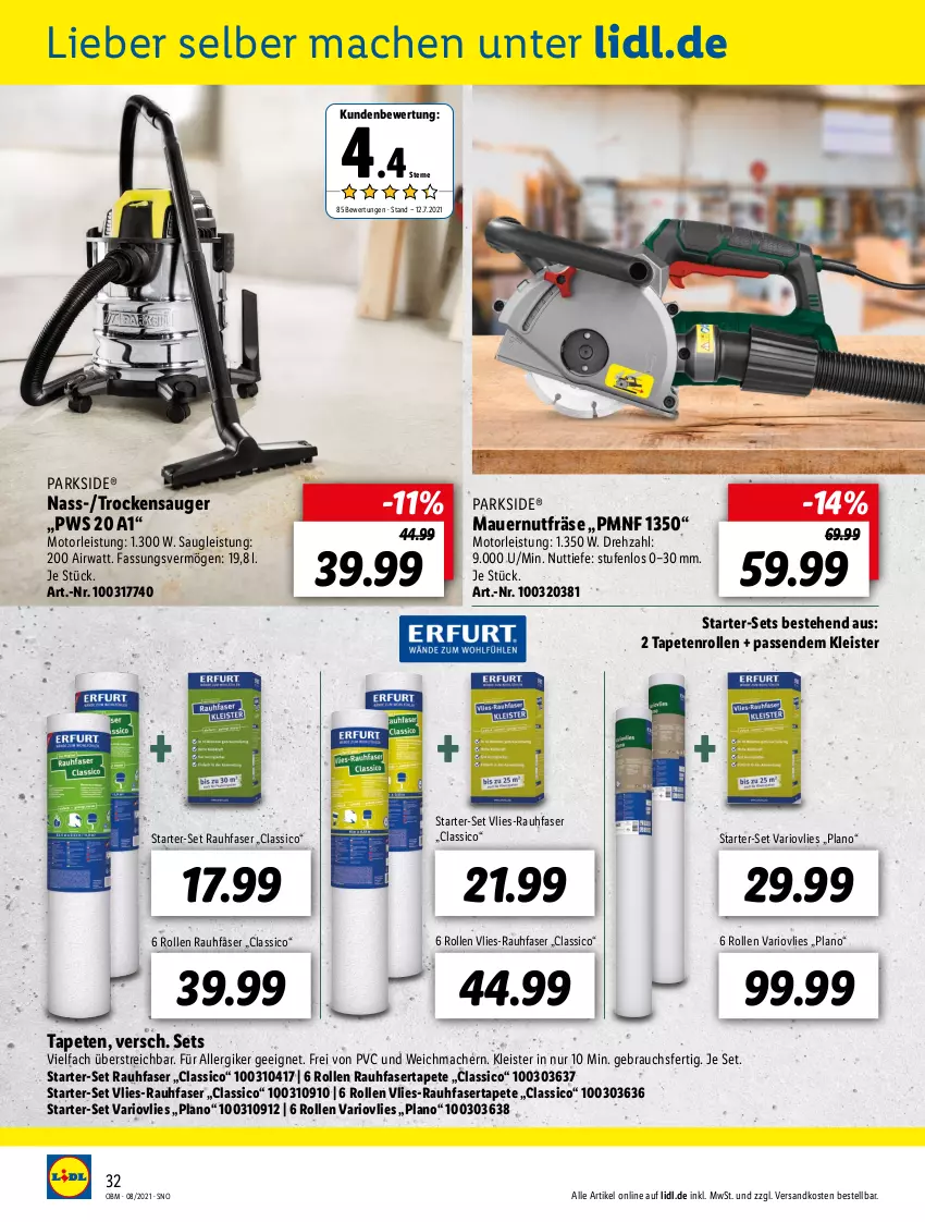 Aktueller Prospekt Lidl - Aktuelle Onlineshop-Highlights - von 01.08 bis 31.08.2021 - strona 32