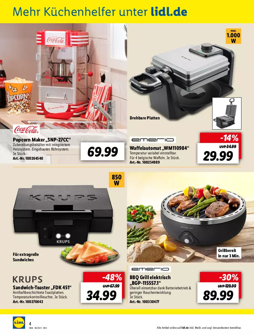 Aktueller Prospekt Lidl - Aktuelle Onlineshop-Highlights - von 01.08 bis 31.08.2021 - strona 4