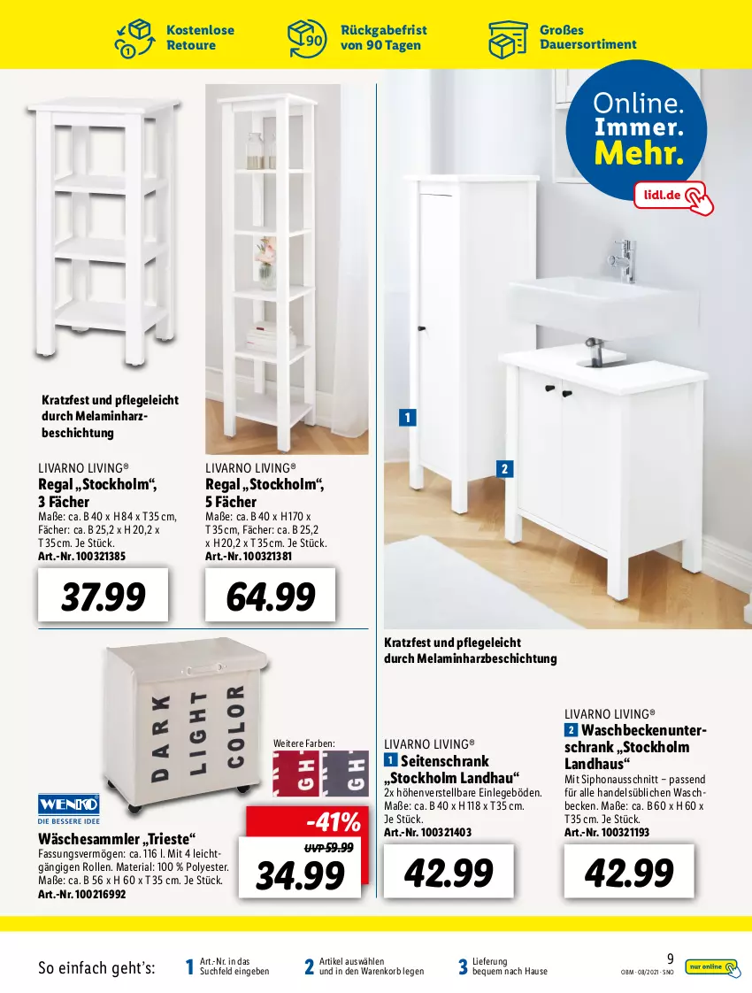 Aktueller Prospekt Lidl - Aktuelle Onlineshop-Highlights - von 01.08 bis 31.08.2021 - strona 9