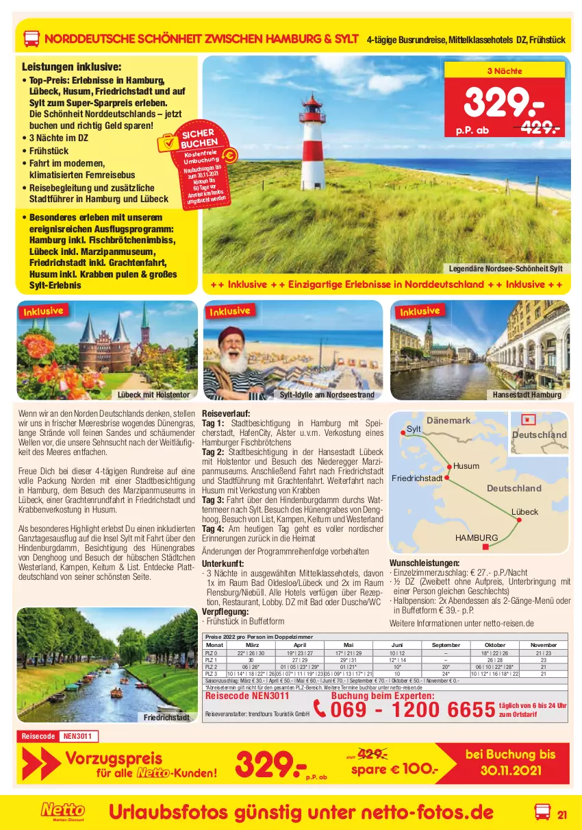 Aktueller Prospekt Netto Marken-Discount - Reisemagazin November - von 28.10 bis 30.11.2021 - strona 21