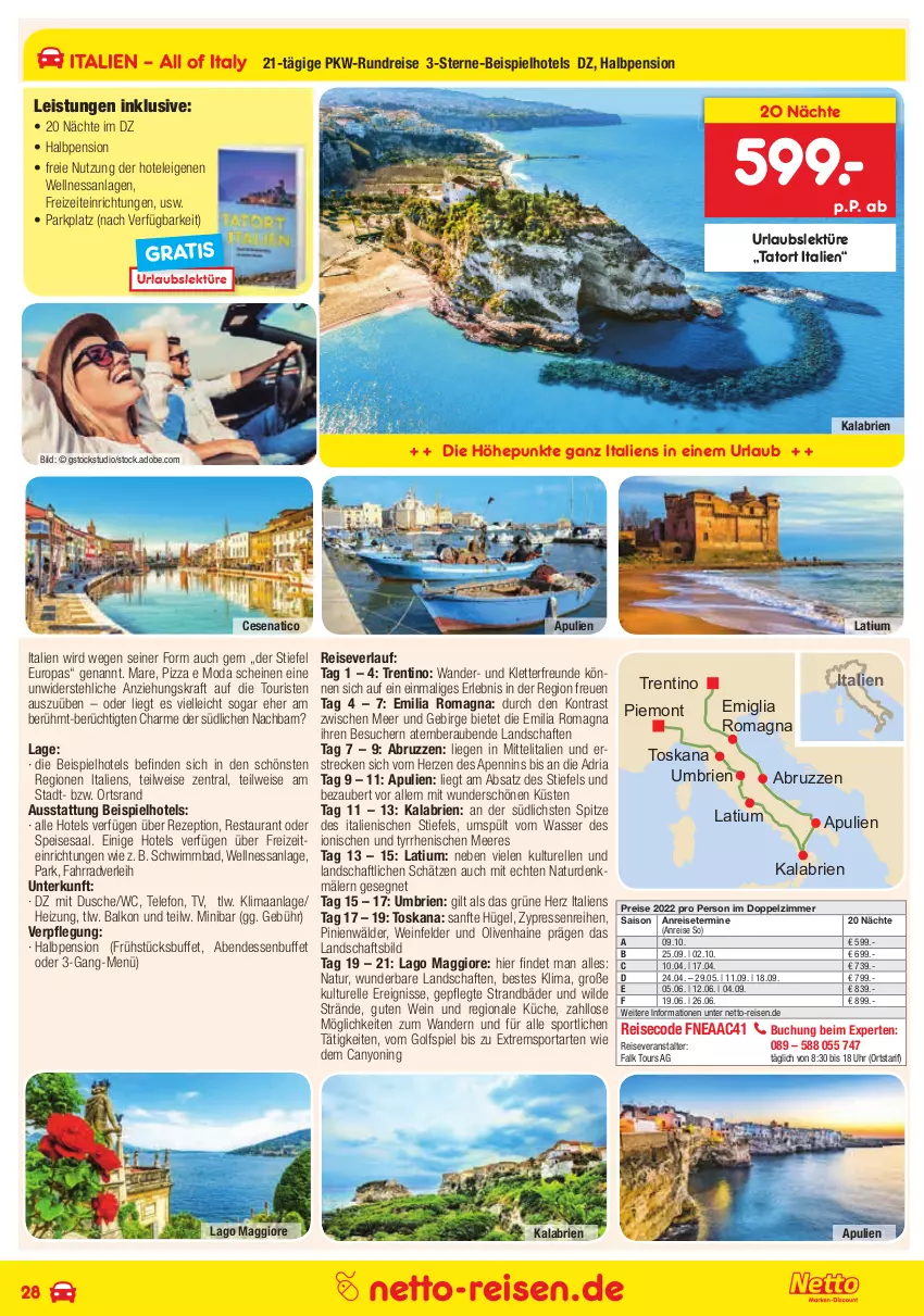 Aktueller Prospekt Netto Marken-Discount - Reisemagazin November - von 28.10 bis 30.11.2021 - strona 28