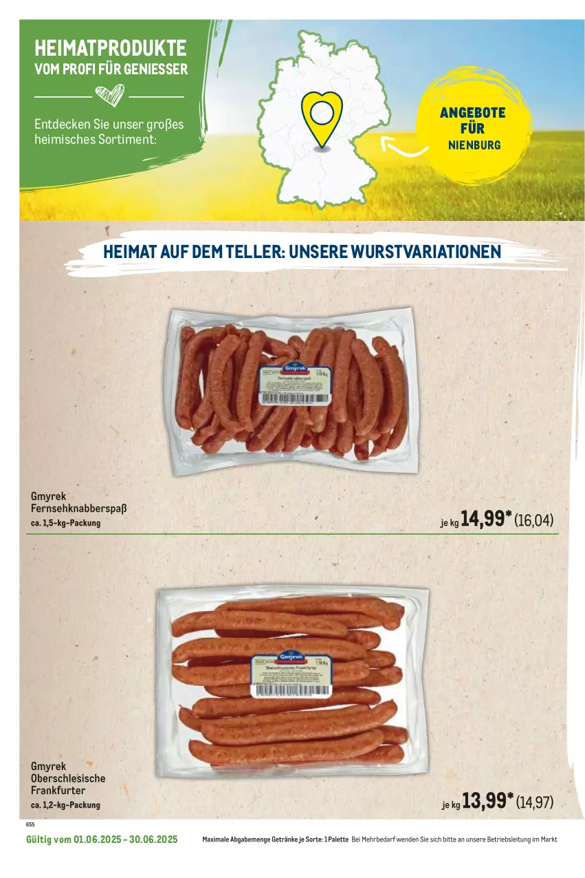 Aktueller Prospekt Metro - Regionaler Flyer - von 01.06 bis 30.06.2025 - strona 12 - produkty: angebot, angebote, decke, elle, frankfurter, getränk, getränke, Palette, Ria, teller, Ti, wurst