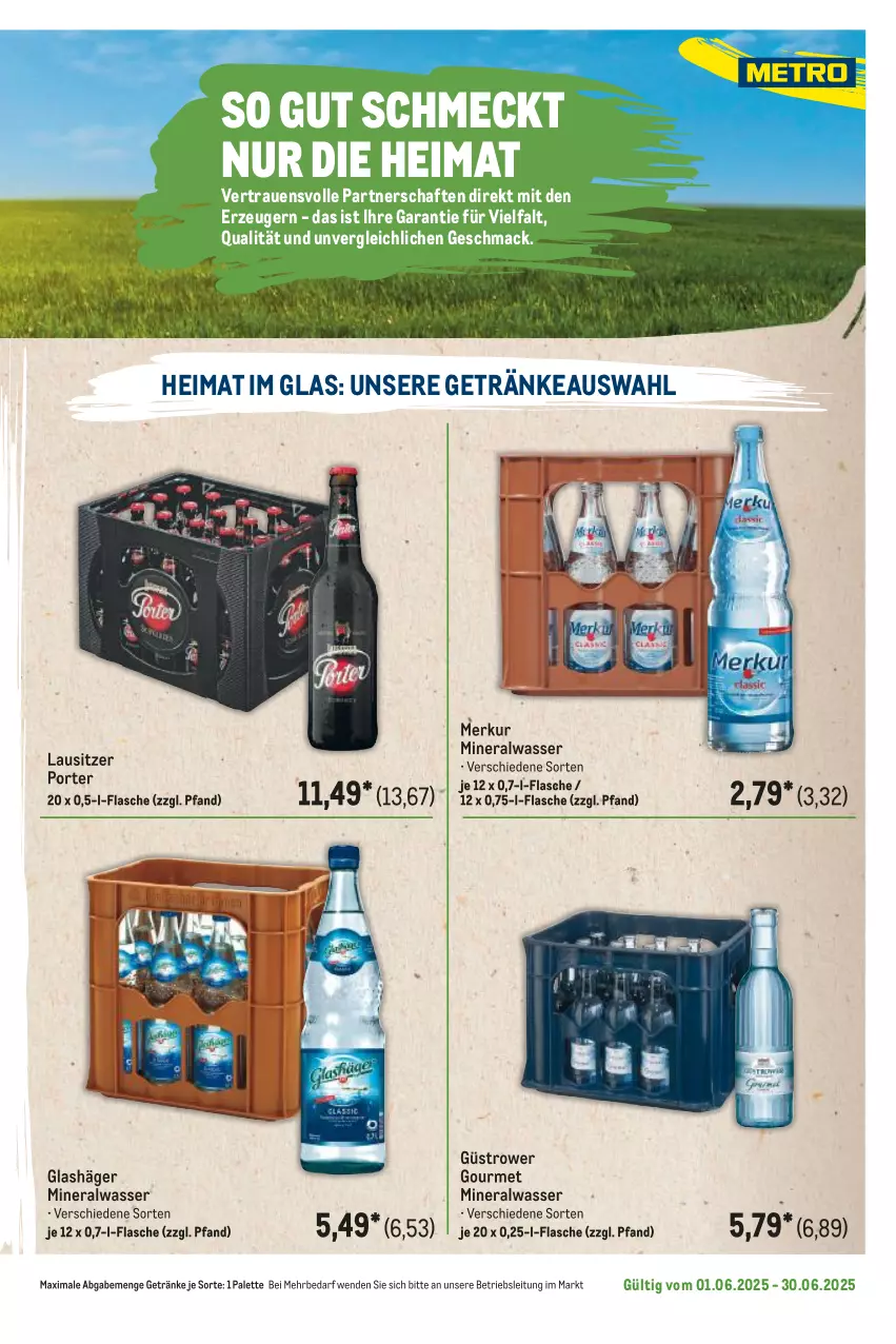 Aktueller Prospekt Metro - Regionaler Flyer - von 01.06 bis 30.06.2025 - strona 57 - produkty: Alwa, flasche, getränk, getränke, mac, mineralwasser, Palette, Ti, wasser