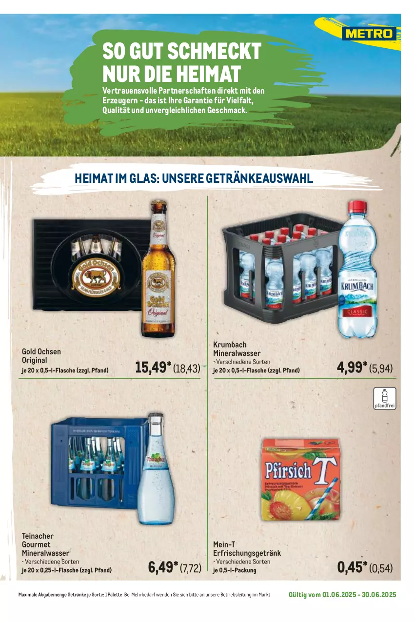 Aktueller Prospekt Metro - Regionaler Flyer - von 01.06 bis 30.06.2025 - strona 69 - produkty: Alwa, erfrischungsgetränk, flasche, getränk, getränke, gin, krumbach, mac, mineralwasser, Palette, rum, Ti, wasser
