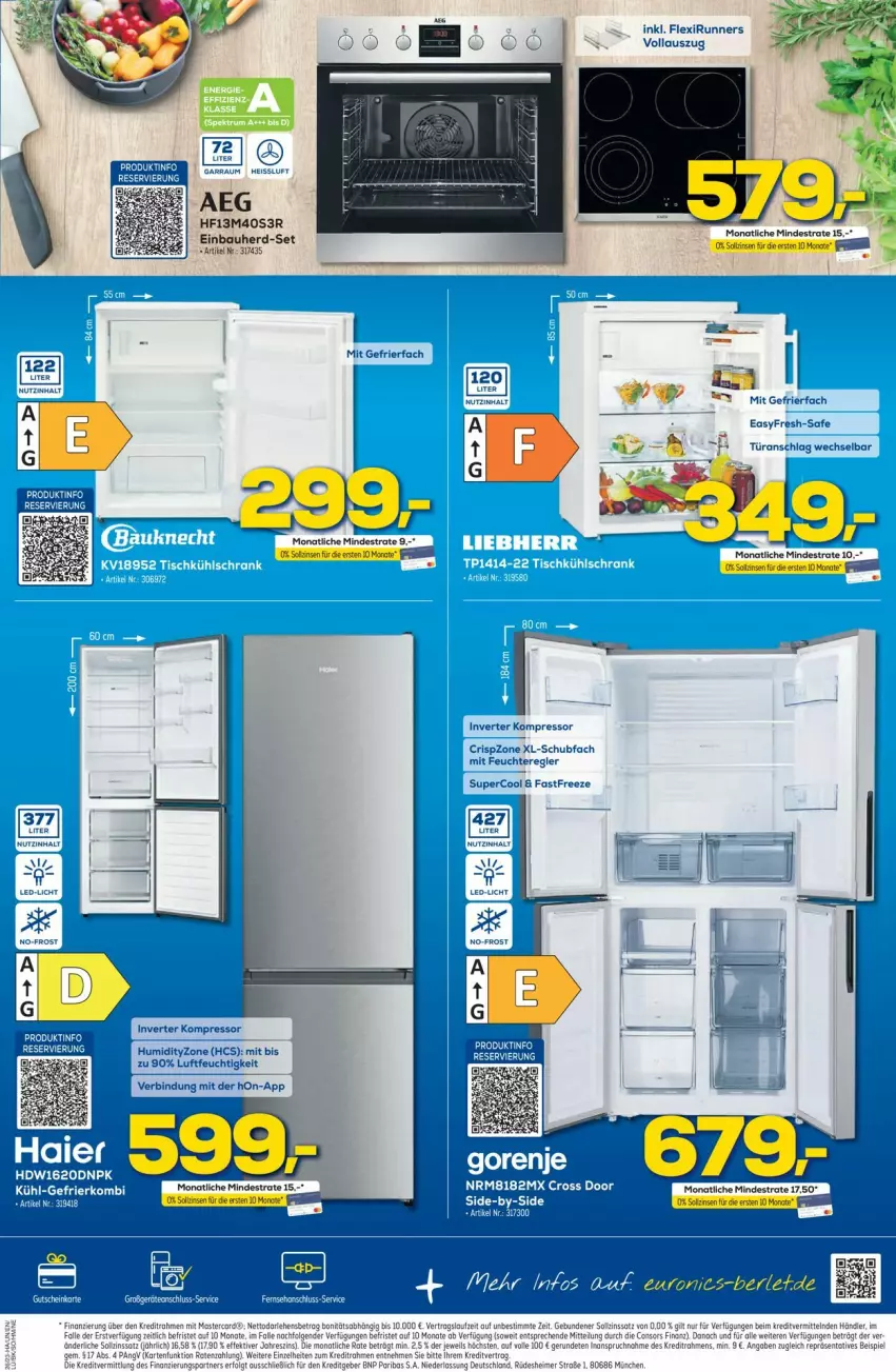 Aktueller Prospekt Euronics - Prospekte - von 28.06 bis 05.07.2023 - strona 9 - produkty: Bau, eimer, einbauherd, einbauherd-set, eis, gefrierfach, kompressor, Ti, türanschlag wechselbar