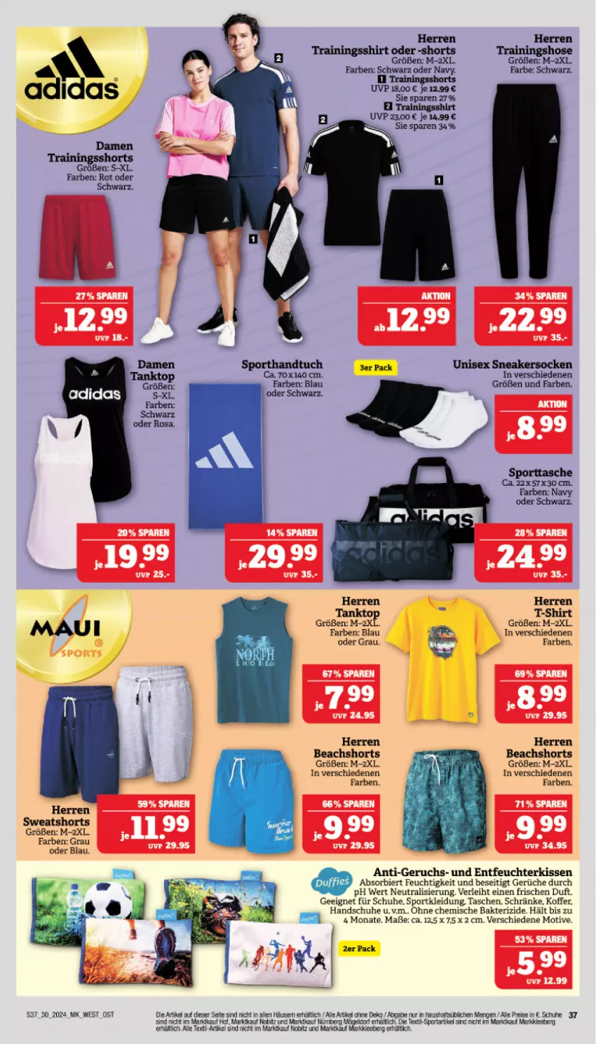 Aktueller Prospekt Marktkauf - Prospekt - von 21.07 bis 27.07.2024 - strona 37 - produkty: bier, eis, handschuhe, kissen, kleid, Kleidung, koffer, obst, reis, schuhe, shirt, shorts, sneaker, sneakersocken, socken, Sport, sweatshorts, T-Shirt, Tasche, taschen, tee, Ti