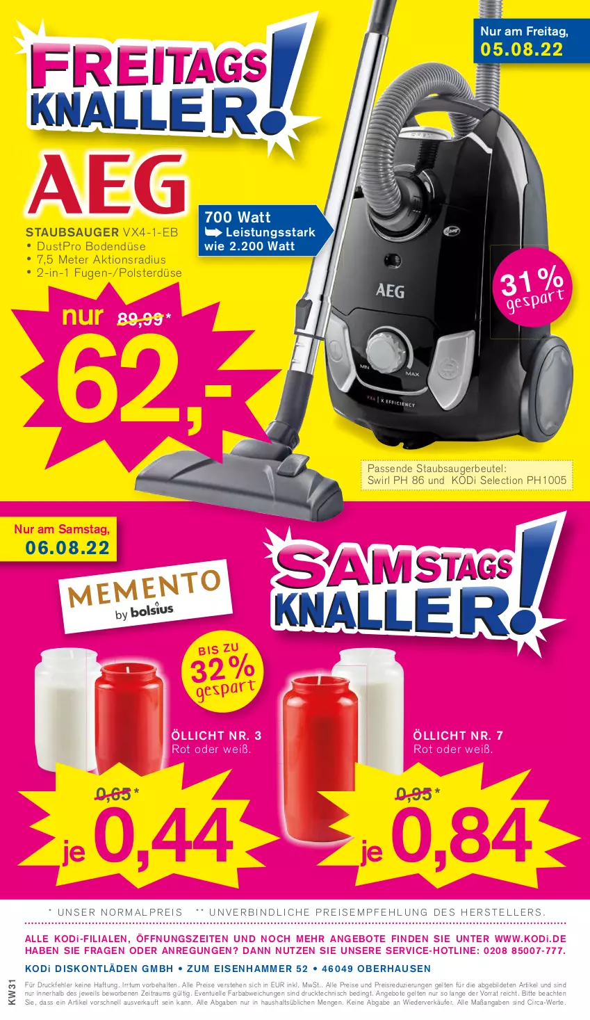 Aktueller Prospekt Kodi - Prospekte - von 30.07 bis 04.08.2022 - strona 12 - produkty: angebot, angebote, beutel, eis, elle, reis, staubsauger, staubsaugerbeutel, swirl, teller, Ti