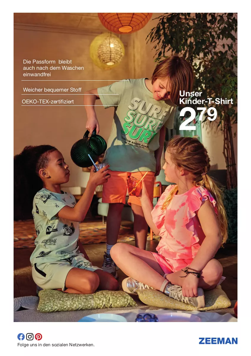 Aktueller Prospekt Zeeman - Prospekte - von 30.03 bis 12.04.2024 - strona 3 - produkty: Kinder, Kinder-T-Shirt, LG, shirt, T-Shirt, Ti