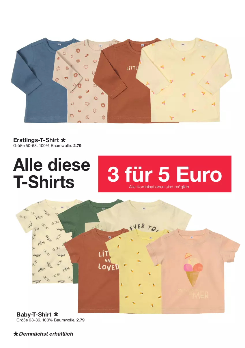 Aktueller Prospekt Zeeman - Prospekte - von 30.03 bis 12.04.2024 - strona 4 - produkty: Bau, baumwolle, shirt, shirts, T-Shirt, Ti, wolle