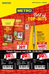 Gazetka promocyjna Metro - NonFood - Gazetka - ważna od 17.08 do 17.08.2022 - strona 1 - produkty: ACC, accessoires, Airwrap, auto, Autozubehör, briketts, computer, coupon, coupons, drucker, Dyson, Dyson Airwrap, eis, Elektro, elektrogeräte, elle, fernseher, Garten, grill, grillholzkohle, gutschein, Handy, Holz, holzkohle, kerze, Metro, möbel, monitor, Monitore, notebook, notebooks, pute, rabatt-coupon, reis, Ria, schuhe, smartphone, smartphones, spielwaren, Sport, tablet, Tablets, telefon, teller, Ti, Toner, top-hit, wrap, ZTE