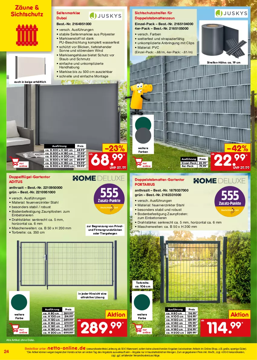 Aktueller Prospekt Netto Marken-Discount - Online-Angebote August - von 01.08 bis 31.08.2022 - strona 24 - produkty: angebot, Brei, Draht, eis, elle, Garten, ndk, reifen, reis, Ria, ring, Seitenmarkise, Ti, versandkostenfrei, wasser, ZTE