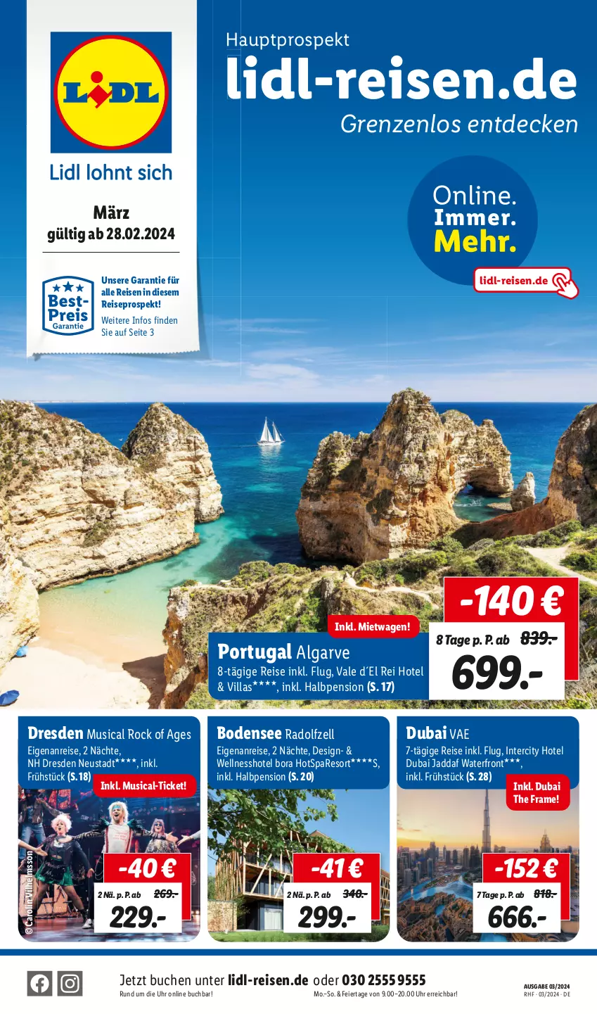 Aktueller Prospekt Lidl - März Reise-Highlights - von 28.02 bis 31.03.2024 - strona 1 - produkty: buch, decke, eier, eis, LG, reis, Ti, uhr