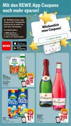 Gazetka promocyjna Rewe - Prospekte - Gazetka - ważna od 29.07 do 29.07.2023 - strona 3 - produkty: Becher, coupon, coupons, creme, ecco, eis, frucht, fruchtsecco, payback, pfanne, Pfanner, rama, Rauch, reis, rotkäppchen, sekt, smartphone, Ti