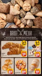 Gazetka promocyjna Rewe - Prospekte - Gazetka - ważna od 29.07 do 29.07.2023 - strona 8 - produkty: backwaren, brot, Croissant, Donut, eis, mac, nuss, pizza, reis, salami, schnitten, Ti, weizenmischbrot