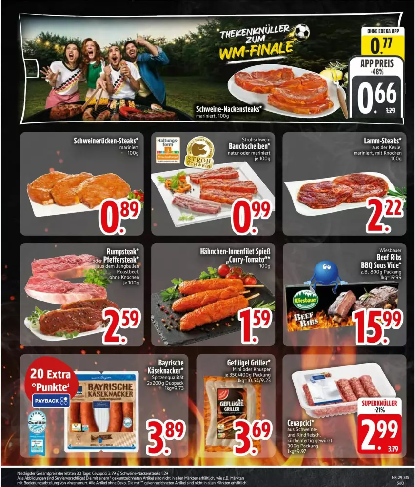 Aktueller Prospekt Edeka - Prospekte - von 13.07 bis 18.07.2026 - strona 17 - produkty: Bau, bauchscheiben, deka, eier, eis, fleisch, Käse, knacker, lamm, natur, reis, rind, rindfleisch, schwein, schweine, schweinerücken, steak, steaks, wein, weine