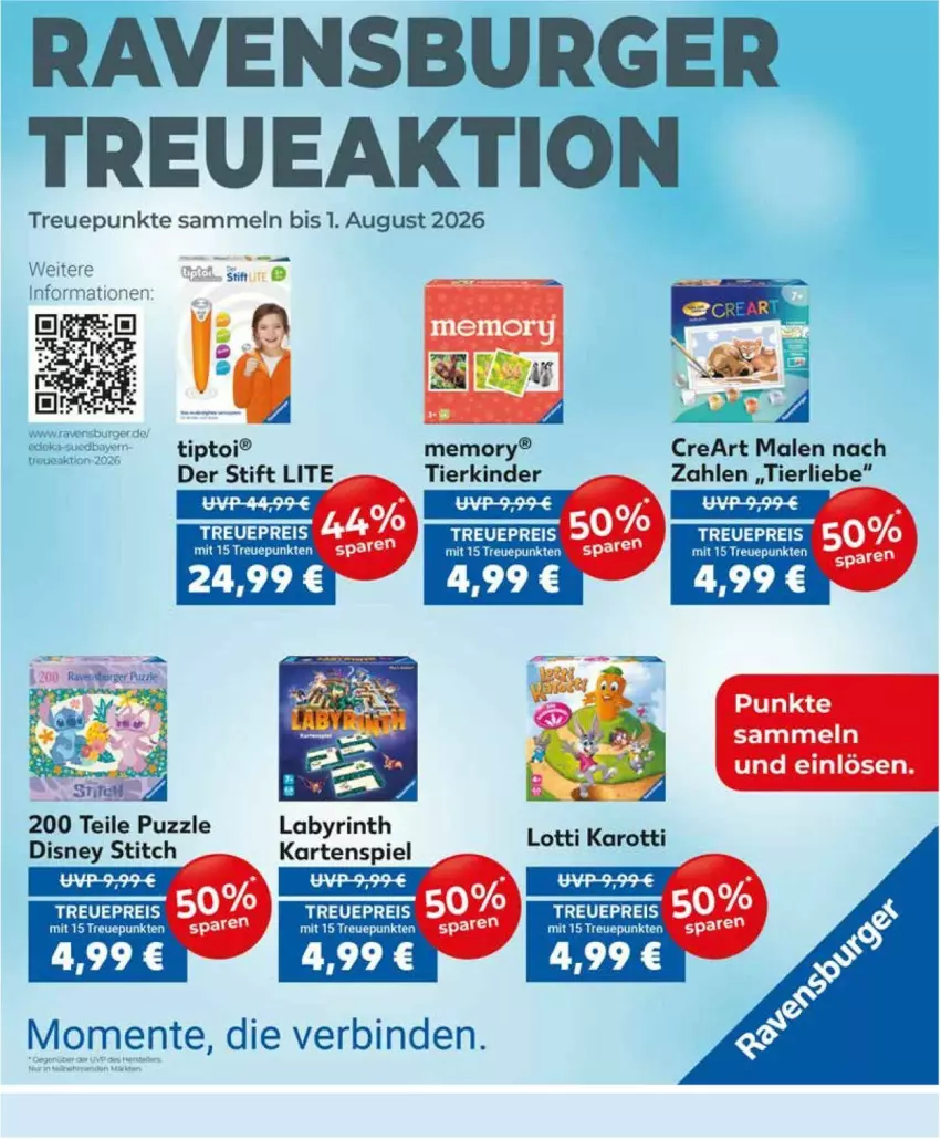 Aktueller Prospekt Edeka - Prospekte - von 13.07 bis 18.07.2026 - strona 27 - produkty: binden, burger, ente, Kartenspiel, Puzzle, ravensburger, Ti, Tiptoi
