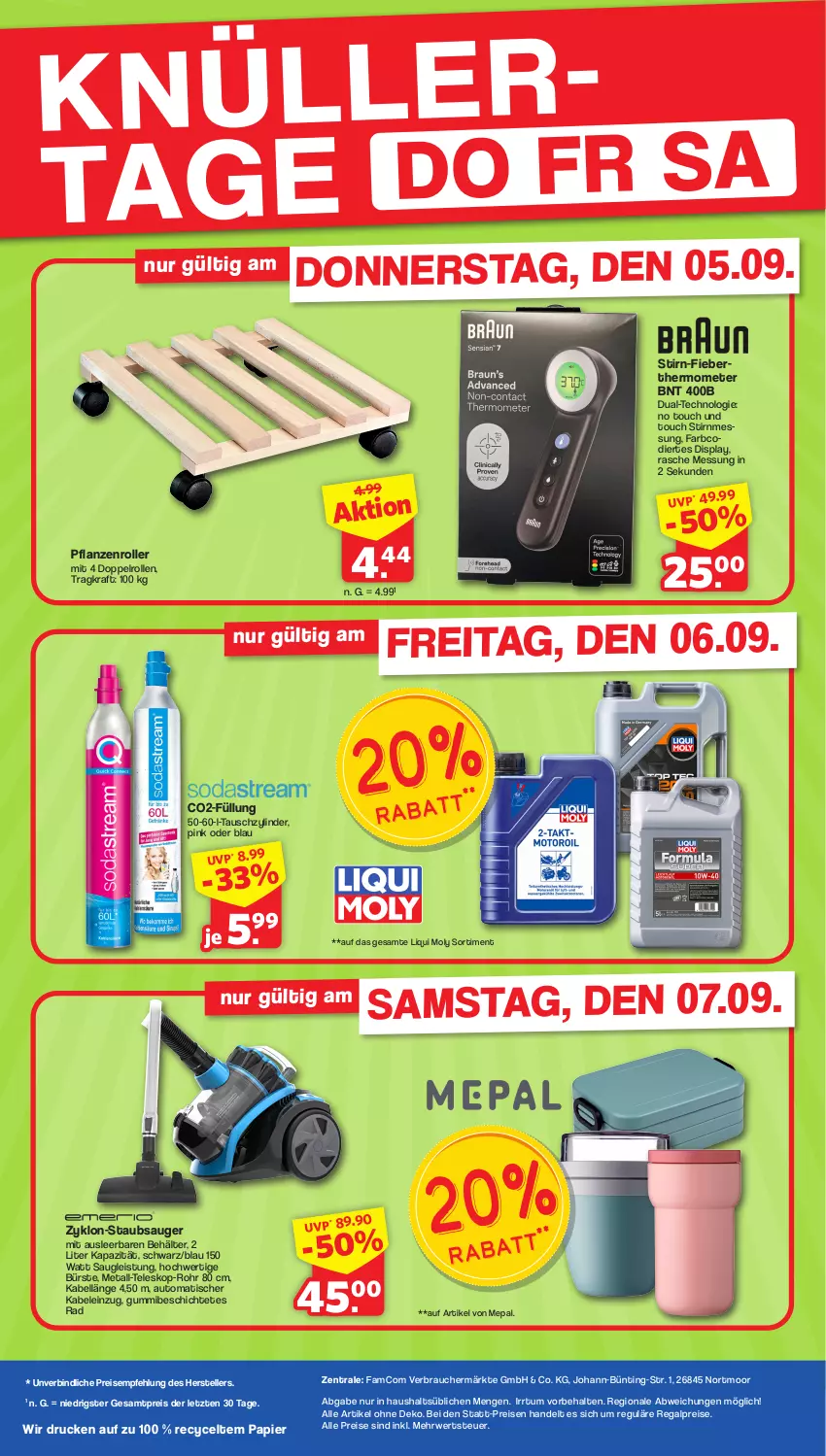 Aktueller Prospekt Famila - Prospekte - von 05.09 bis 07.09.2024 - strona 2 - produkty: auto, Behälter, bürste, eis, elle, kraft, papier, pflanze, pflanzen, Rauch, regal, reis, Roller, rwe, staubsauger, Teleskop, teller, thermometer, Ti, tisch, ZTE