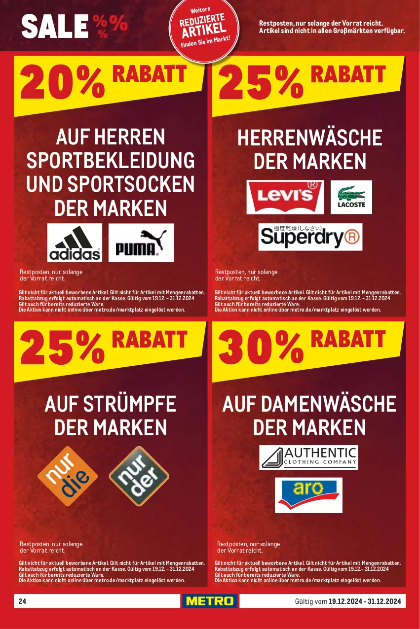 Aktueller Prospekt Metro - Food-Nonfood - von 19.12 bis 31.12.2024 - strona 24 - produkty: auto, erde, kleid, Kleidung, LG, Metro, socken, Sport, sportsocken, strümpfe, Ti, tisch