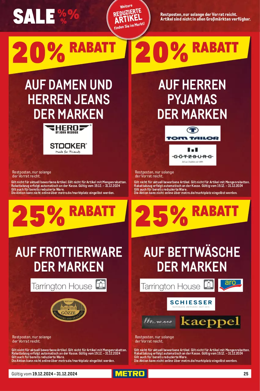 Aktueller Prospekt Metro - Food-Nonfood - von 19.12 bis 31.12.2024 - strona 25 - produkty: auto, bett, bettwäsche, erde, jeans, LG, Metro, Pyjama, Ti, tisch