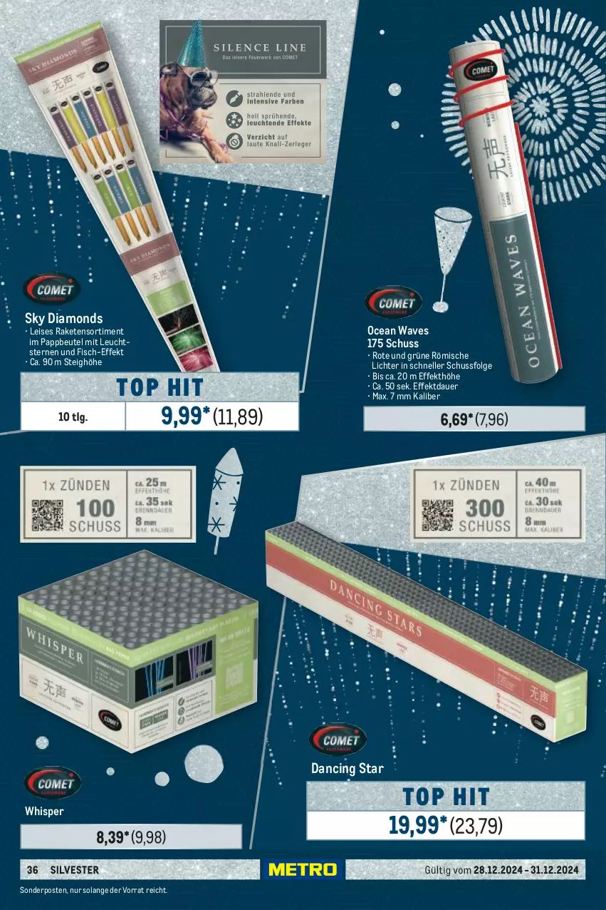 Aktueller Prospekt Metro - Food-Nonfood - von 19.12 bis 31.12.2024 - strona 36 - produkty: auer, beutel, cin, eis, elle, fisch, LG, Raketen, Raketensortiment, Römische Lichter, sonderposten, Ti