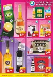 Gazetka promocyjna Netto Marken-Discount - Filial-Angebote - Gazetka - ważna od 19.03 do 19.03.2022 - strona 21 - produkty: alkohol, angebot, bier, chantré, cola, eis, erdinger, freixenet, grill, Käse, licor, licor 43, likör, limo, limonade, limonaden, orange, orangen, orangensaft, pils, pilsener, premium pils, rotwein, rwe, saft, steiner, Ti, usb, veltins, warsteiner, wein, weinbrand, zitrone, ZTE