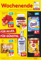 Gazetka promocyjna Netto Marken-Discount - Filial-Angebote - Gazetka - ważna od 19.03 do 19.03.2022 - strona 31 - produkty: Absolut Vodka, angebot, creme, hundenahrung, nuss, nuss-nougat-creme, nutella, pedigree, pflaume, pflaumen, Schal, Schale, storck, Ti, toffifee, tomate, tomaten, usb, vodka, waschmittel, ZTE