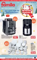 Gazetka promocyjna Famila - Prospekte - Gazetka - ważna od 16.12 do 16.12.2023 - strona 1 - produkty: auto, Becher, Behälter, bohne, bohnen, dessert, Dessertteller, edelstahl, eier, Eierbecher, eis, elle, espresso, Essteller, isolierkanne, jever, kaffee, kaffeebecher, kaffeemaschine, kaffeevollautomat, Kombiservice, LG, milch, müsli, Müslischale, reis, rel, Schal, Schale, spülmaschinen, tasse, teller, Ti, wasser, wassertank, Weste, Wild, zucker