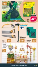 Gazetka promocyjna Netto - Woche 37 - Gazetka - ważna od 17.09 do 17.09.2022 - strona 13 - produkty: dünger, fiskars, Gewebeplane, Holz, Laubsauger, rasen, rasendünger, säge, Ti
